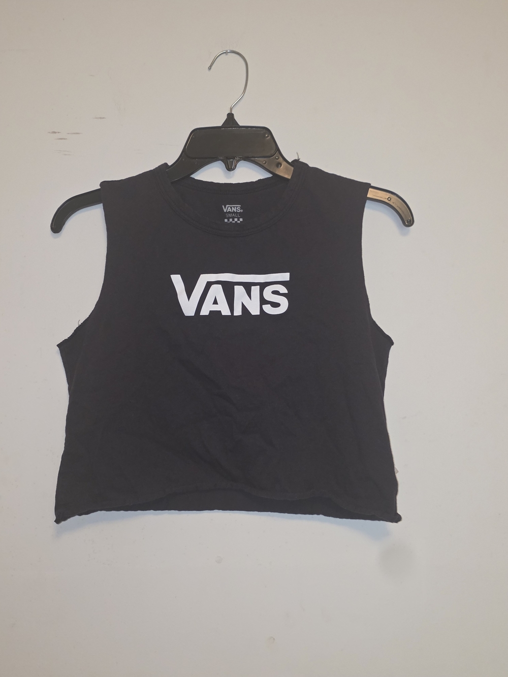 Vans Black Cropped Logo Tank